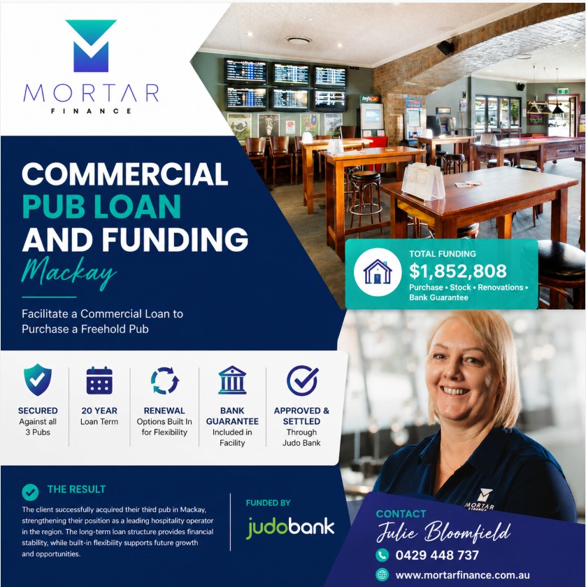 Commercial pub loan finance Mackay QLD