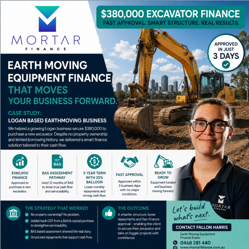 Civil earth moving equipment finance Logan, South Brisbane