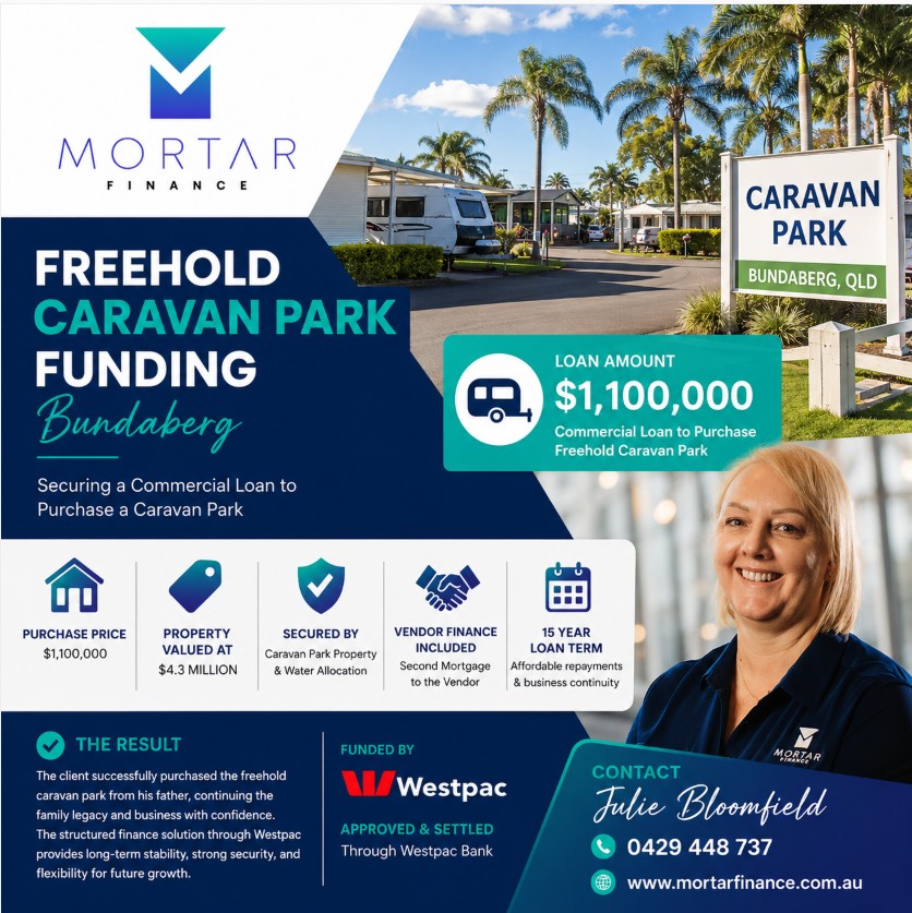 Freehold caravan park funding Bundaberg QLD