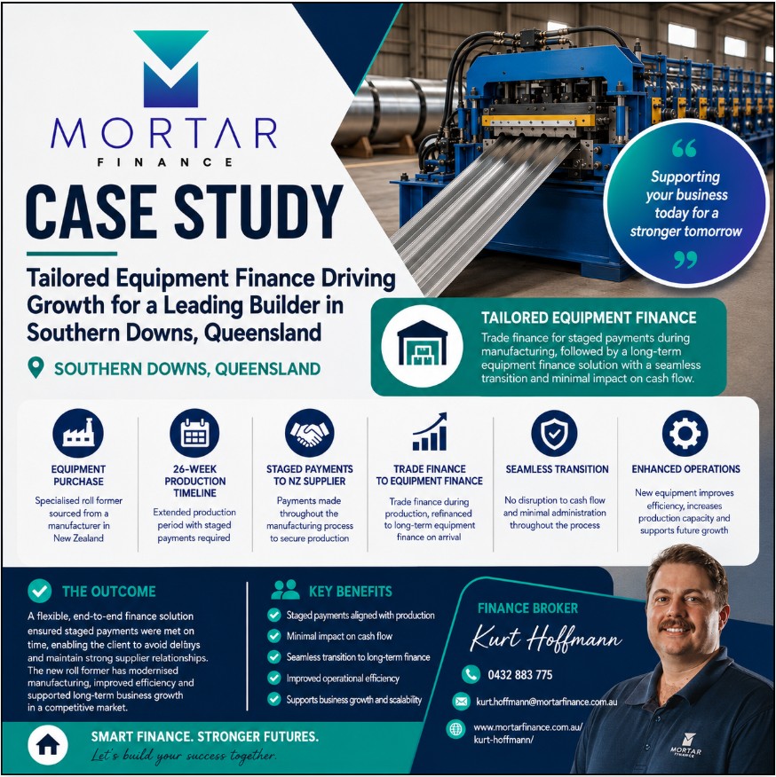 Business equipment finance loan Southern Downs QLD